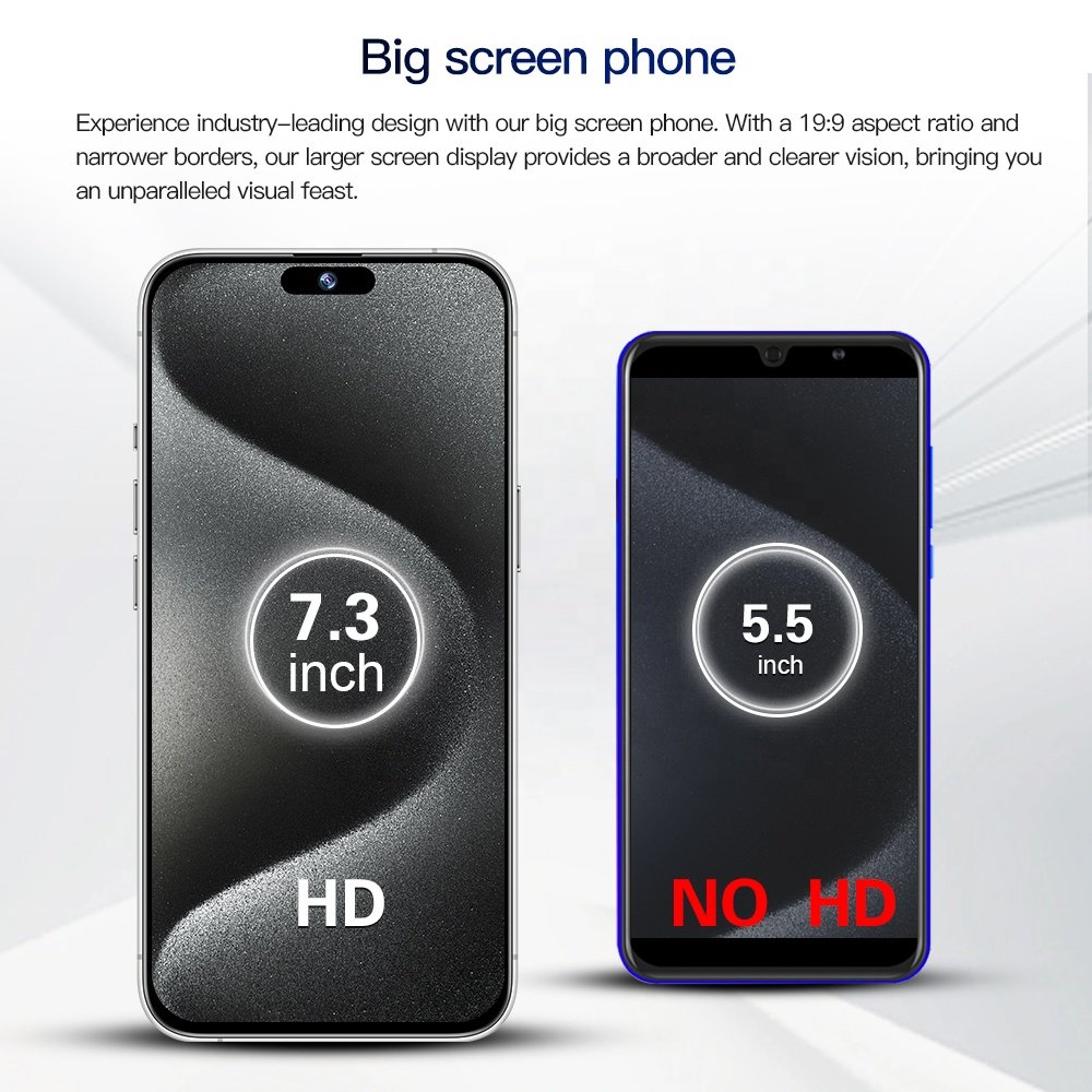 Original i15 phone 15 pro max neuf 6.7 inch 12GB + 512Gb Clone IOS smartphone 8-core celulares 15 pro max unlocked mobile phone